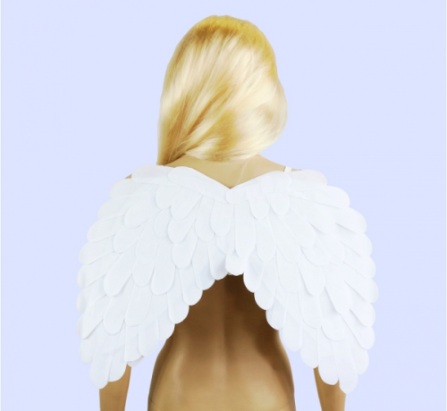 Satin wings, white, 51x39cm