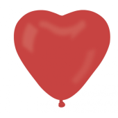 Воздушный шар CR6 пастель, &quot;Сердце без надпечатки&quot;, &quot;красный 45&quot;, 100 шт.