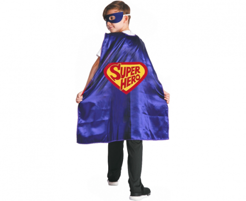 Cape for children Super hero, satin (cape, mask), size 110/120