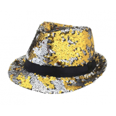 Sequins hat changing colour, gold-silver