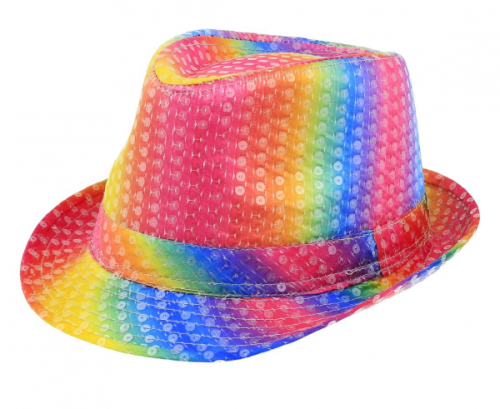 Colorful hat with sequins