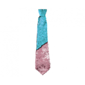 Sequins tie changing colour, turquoise-pink