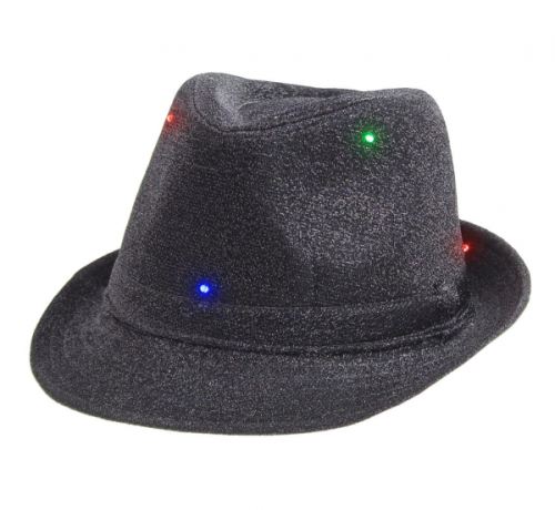 Shining hat Glitter, black