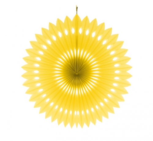 Decorative yellow rosette, diameter 40 cm