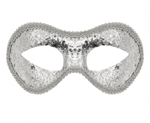 Glitter mask, silver Glitter mask, silver