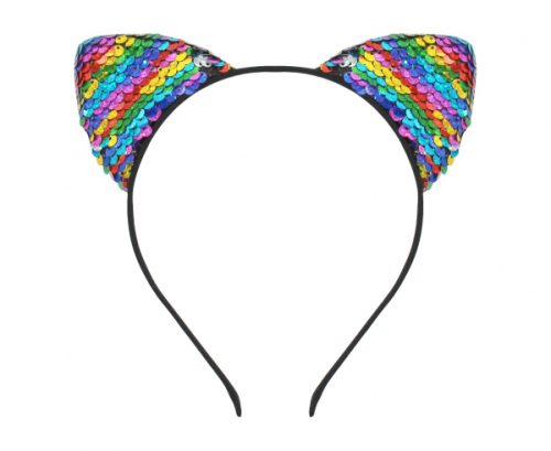 Headband Cat with sequins, multicolour Headband Cat with sequins, multicolour