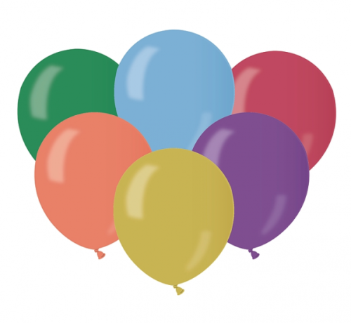 Balloon AM50 metal 5, multicoloured, 100 pieces