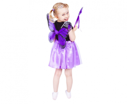 Costume for children Purple Butterfly (skirt, wings, wand), size 3-6 years Costume for children Purple Butterfly (skirt, wings, wand), size 3-6 years