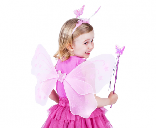 Costume for children Pink Butterfly (wings, headband, wand), size 3-6 years Costume for children Pink Butterfly (wings, headband, wand), size 3-6 years