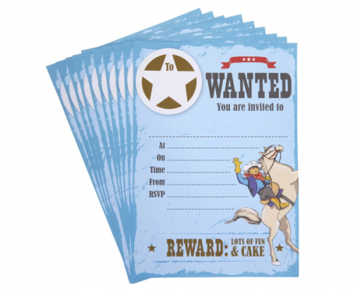 Invitations WILD WEST COWBOYS, 10 pcs Invitations WILD WEST COWBOYS, 10 pcs
