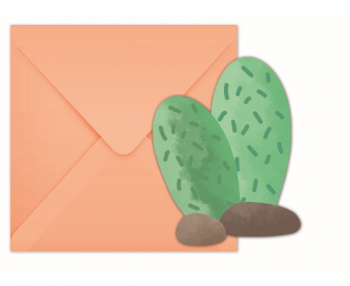 Invitations with envelopes Llama, 6 pcs Invitations with envelopes Llama, 6 pcs
