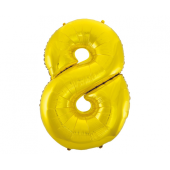 Воздушный шарик из фольги B&amp;C digit 8, золото, 92 см
