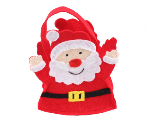 Felt basket Happy Santa Claus elegant Felt basket Happy Santa Claus elegant