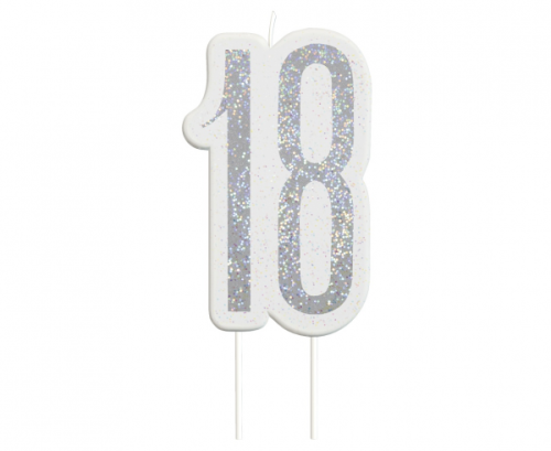 Pick candle Glitz 18, silver Pick candle Glitz 18, silver