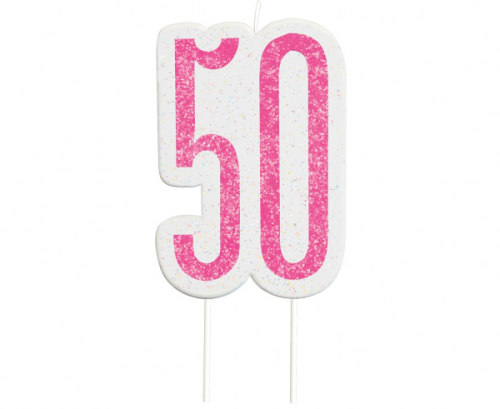 Pick candle Glitz 50, pink Pick candle Glitz 50, pink