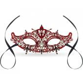 Lace mask red tear