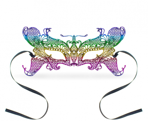 Lace mask Rainbow butterfly