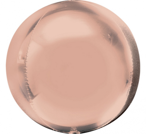 SPH foil balloon, pink-gold ball, size 38 x 40 cm