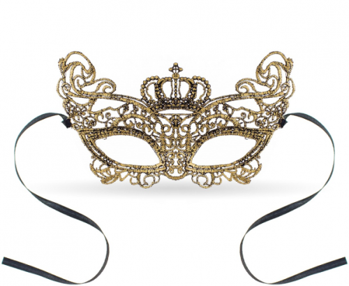 Lace mask Gold Queen