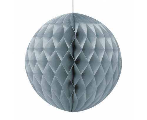 Decorative honeycomb ball, silver, height 20 cm Decorative honeycomb ball, silver, height 20 cm