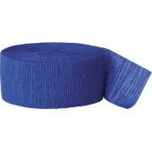 Ribbon with crepe paper, blue, 24.6 m