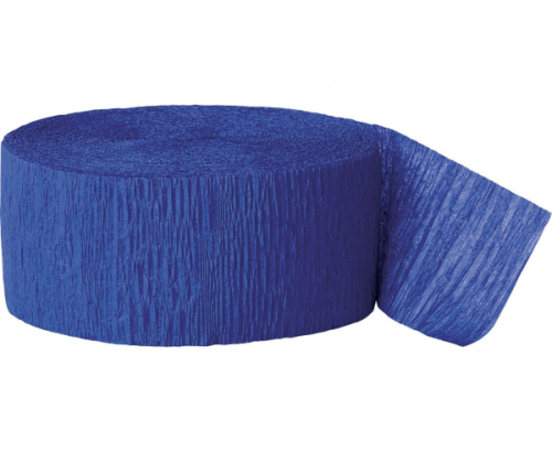 Ribbon with crepe paper, blue, 24.6 m Ribbon with crepe paper, blue, 24.6 m