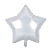 Foil balloon Star, white, 19