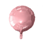 Воздушный шар из фольги, круглый, светло-розовый, 18 дюймов