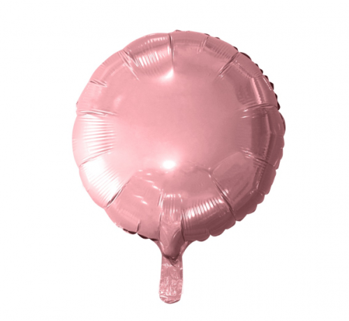 Folijas balons, apaļš, gaiši rozā, 18" Folijas balons, apaļš, gaiši rozā, 18"
