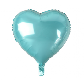 Воздушный шар из фольги, сердце, голубой, 18 &quot;