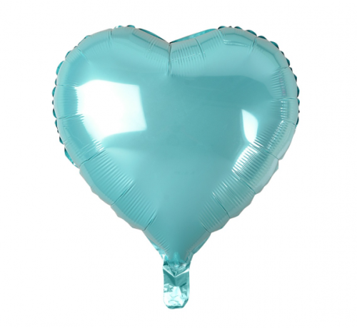 Folijas balons, sirds, gaiši zils, 18&quot;