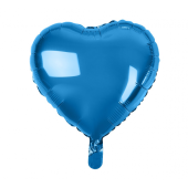 Воздушный шар из фольги, сердце, синий, 18 &quot;