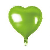 Folija balons, sirds, gaiši zaļa, 18&quot;