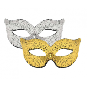 Sequins mask changing colour, gold-silver