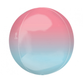 Folijas balons ORBZ - Ombre bumba, pasteļ rozā-zils