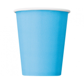 Paper cups, light blue, 14 pcs.