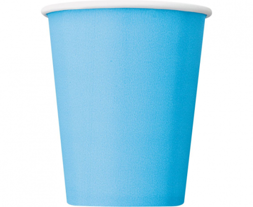 Paper cups, light blue, 14 pcs.