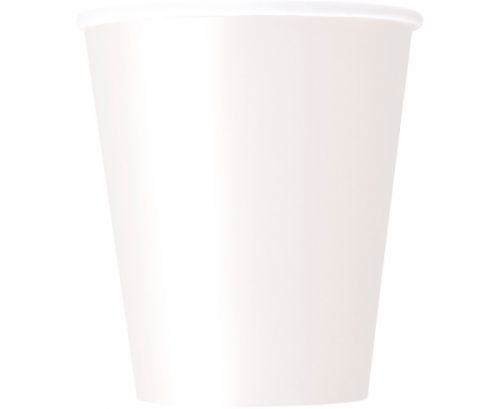 Paper cups white, 8 pcs.