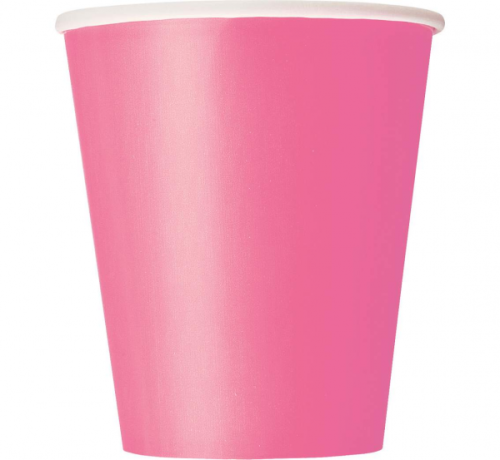 Paper cups, pink, 8 pcs