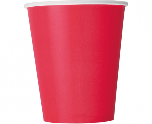 Paper cups, red, 14 pcs.