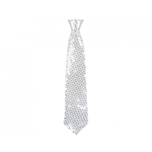 Tie, silver, 40 cm