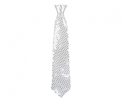 Tie, silver, 40 cm