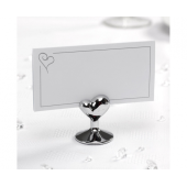 Place card holders Contemporary Heart, silver, 12 pcs