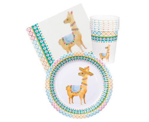 Table set Lama (6 plates, 6 cups, 12 napkins)