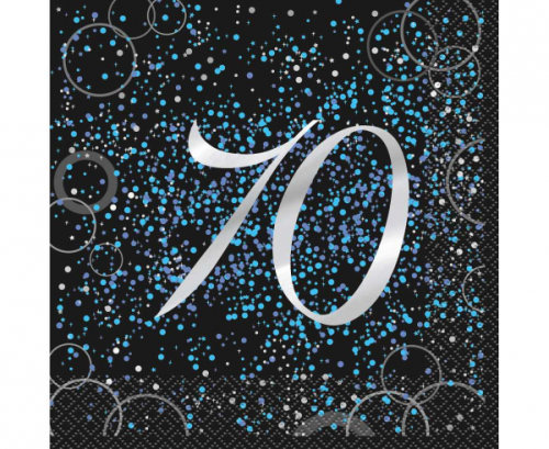 Paper napkins Glitz 70, 33x33 cm, blue, 16 pcs Paper napkins Glitz 70, 33x33 cm, blue, 16 pcs
