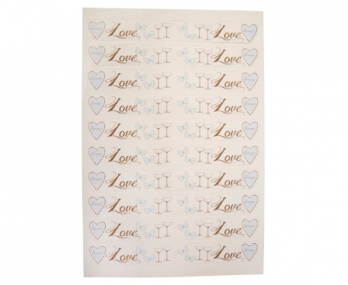 Straw flags To have and to hold - Love, 30 pcs