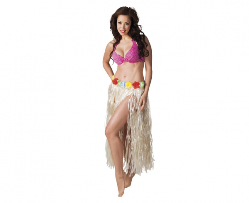 Hawaiian skirt 80 cm, natural