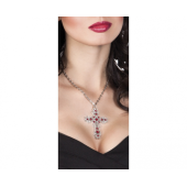 Necklace Garnet cross