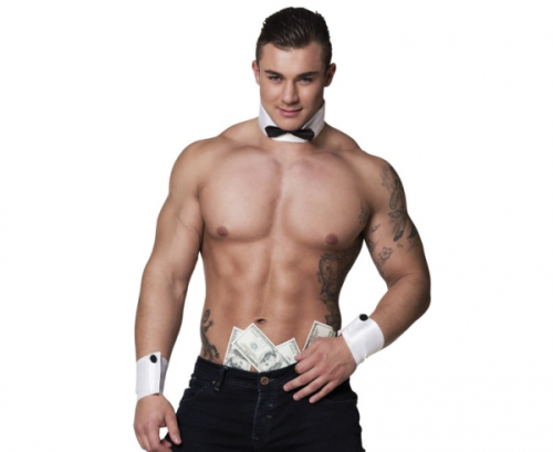 Stripper set (collar with bow-tie, cuffs) Stripper set (collar with bow-tie, cuffs)