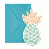 Invitations with envelopes Pineapple, 6 Pcs